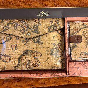 Patricia Nash European Map Gift Set Clutch and Wallet